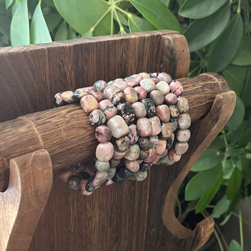 Rhodonite tumble bracelet
